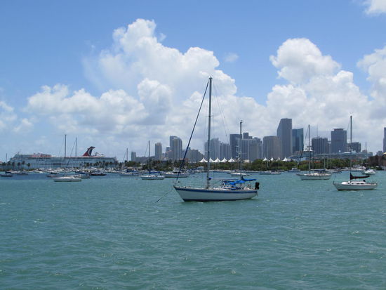 Blick auf das Finanzviertel vom Hafen aus