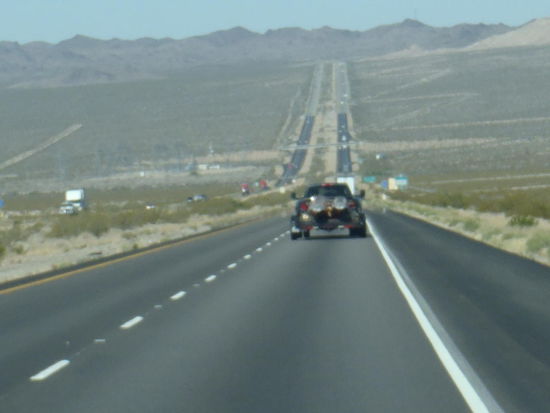 Auf der I 40 über die Berge nach Westen.