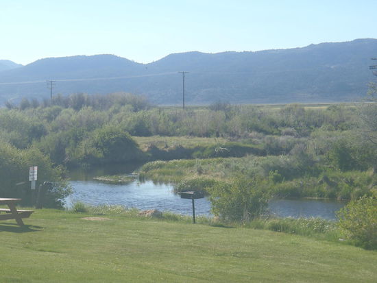 Ausblick von der Terrasse vor unserem Zimmer