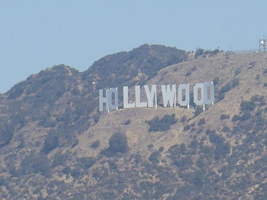 Das Hollywoodzeichen vom Griffith Park aus