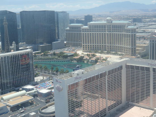 Blick über Las Vegas auf das Bellagio