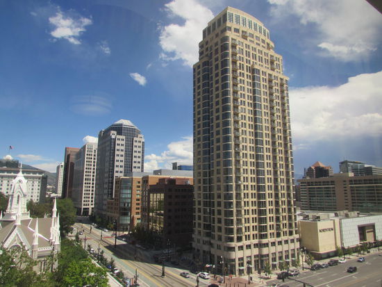 Blick auf das City Creek Center