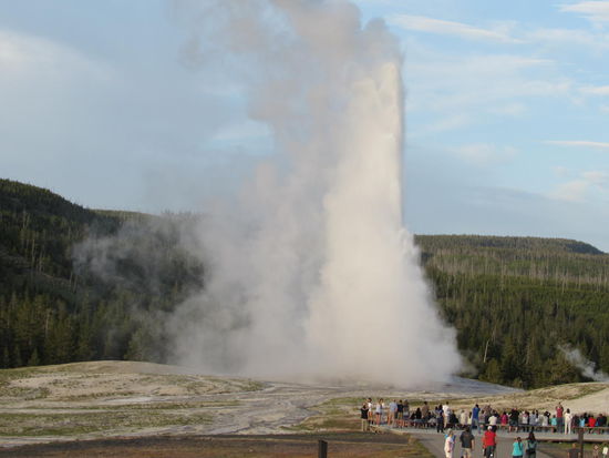 Und dann kam der Ausbruch des Old Faithfull - aber keine Sorge er ist wieder zurück