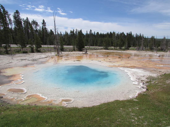 Am Fountain Paint Pot in blau