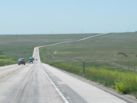 Endlose Prärie am HW 85 South