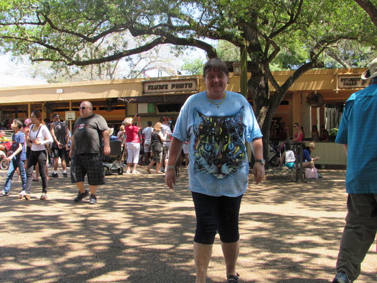 Eva zurück von der Wasserrutsche