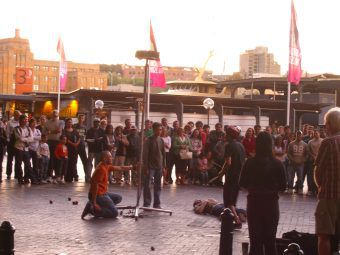 einer der vielen strassen shows