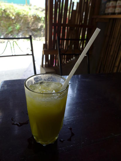 Frisch gepresster Zuckerrohrsaft schmeckt gar nicht so schlecht!