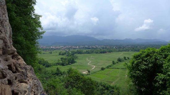 Der Lohn fuer das Bergabenteuer ist unter anderem ja auch die tolle Aussicht von dort. Da hinten sieht man schon die Nachmittagswolken kommen...