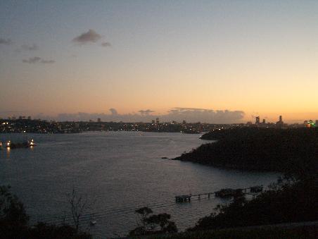 Der Ausblick auf Sydney ...