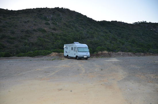 Unser "ruhiger" Stellplatz in Benahavis