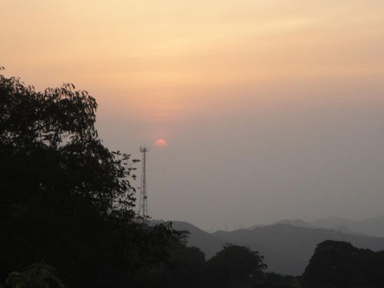 Unser erster Sonnenuntergang in Minca