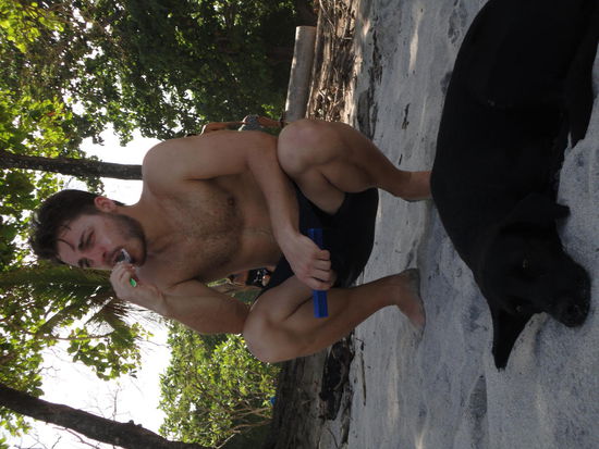 Ein entspannter Ort, um sich am Morgen die Zähne zu putzen