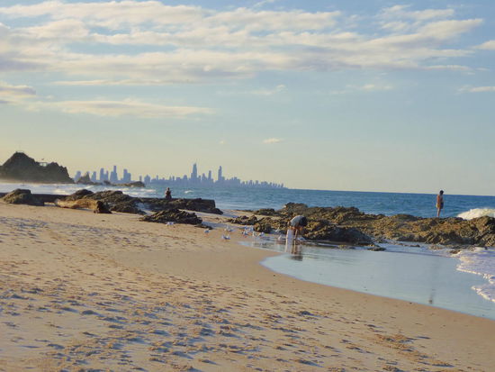 Surfers Paradise, von Coolangatta aus gesehen.