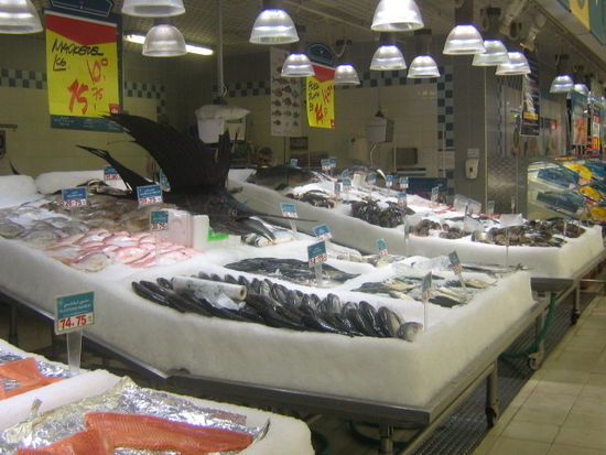 Schwertfisch auf Eis.