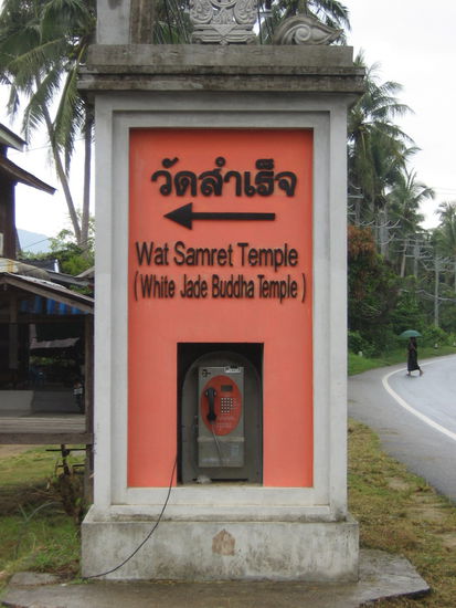 Sonderservice des Wat Samret: Das "Buddha Phone" bietet einen direkten Draht zur Erleuchtung. 