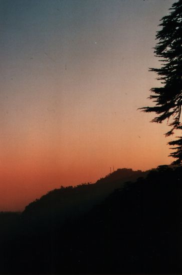 Abendstimmung über Shimla.