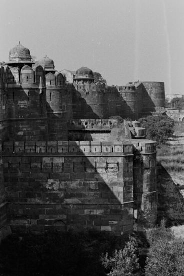 Wälle des Agra Fort.