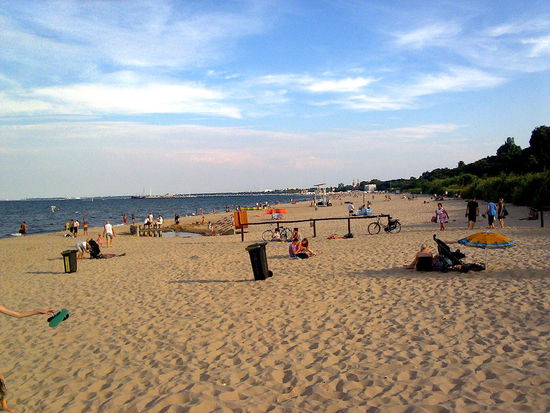 Nördlicher Strandabschintt bei von Zoppot.