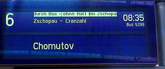 Nicht nur in Polen gibt es unaussprechliche Konsonantenkombinationen.  (Bhf. Chemnitz)