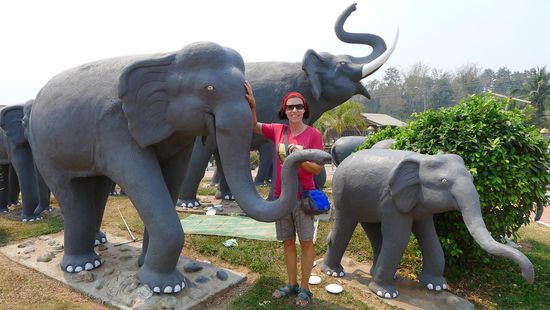 Die ersten Elefanten, zwar nur Künstliche, aber ein Anfang ist gemacht