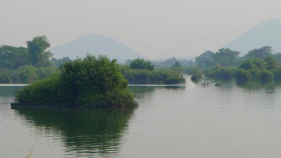 Ein Abschiedsblick auf das idyllische Mekongdelta der 4000 inseln