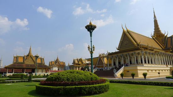 Blick auf das Areal des Königspalastes