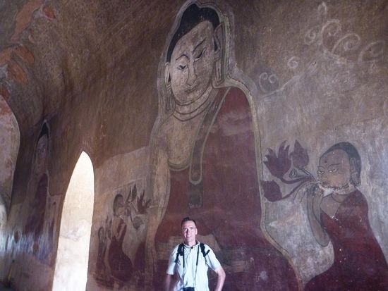 Die bemerkenswerten Wandmalereien sind  nicht mehr in allen Tempeln vorhanden