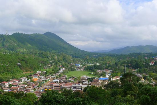 Blick auf die Stadt Kalaw