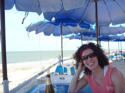 Erholung nach langem Strandspaziergang