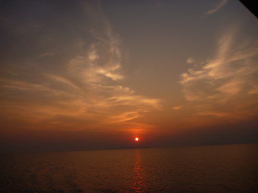 Sonnenuntergang am Golf von Thailand