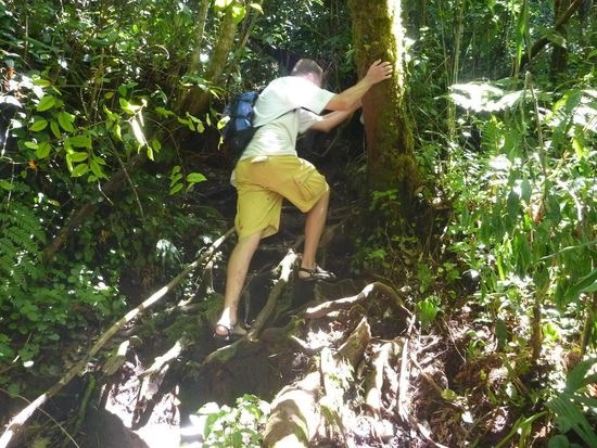 Oliver legte klettertechnisch gut vor