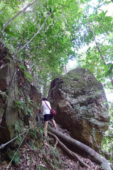 Ich freute mich über die Seile, die an den schwierigen Stellen gespannt waren