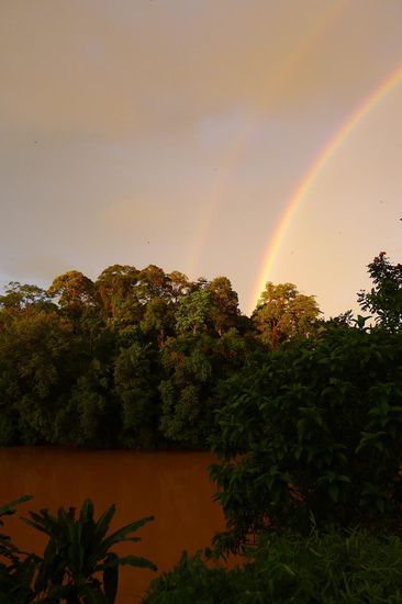 Nach dem Unwetter am ersten Abend gabs zur Belohnung einen doppelten Regenbogen
