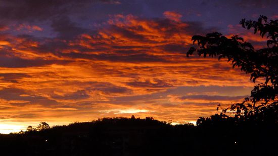 Zum Abschied noch ein farbenprächtiger Abendhimmel