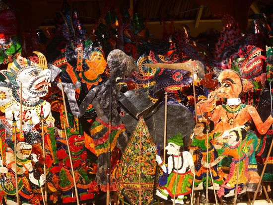 Die Marionetten die wir dann abends in Aktion bewundern konnten