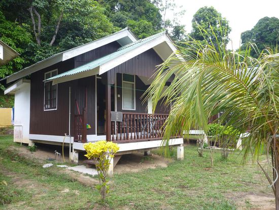 Unser "Insel-Eigenheim", wenn über das Alu-Dach Affen, Eichhörnchen und anderes Getier hopsten, hörte sich das an als ob die wilden Reiter kämen