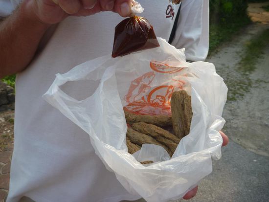 Sehen nicht so appetitlich aus, aber mit scharfer Sosse sehr gut schmeckend