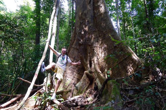 Oliver versuchte die einfache Fortbewegung im Tarzan-Stil