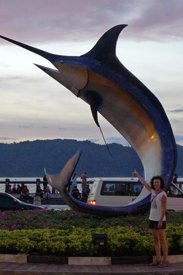 Fischskulptur in Kota Kinabalu