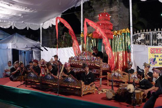 Eine der Musikgruppen