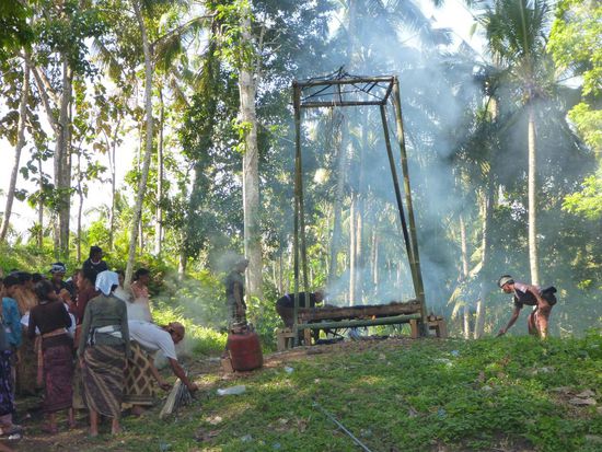 Die Verbrennung war gerade beendet als wir dazukamen