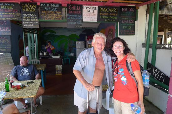 In Candidasa wohnten wir im Hostel von dem Australier Gary. Dort herrschte immer ausgelassene Stimmung, besonders beim Frühstück und im angegliederten kleinen Lokal