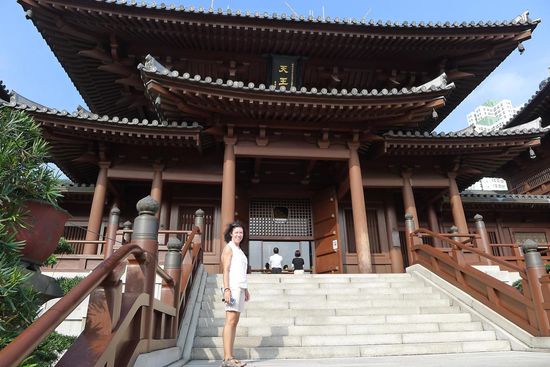 Ein Tempelgebäude des Chi Lin Klosters