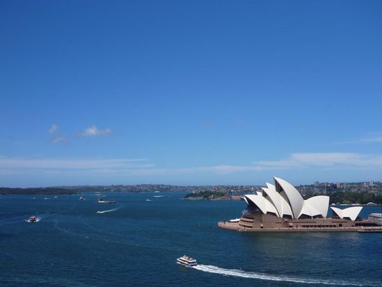 Blick auf das Opera-House von der Habour Bridge