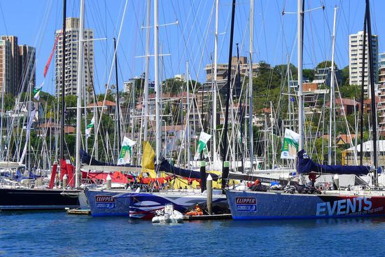 Im Hafen der Rushcutter Bay konnten wir einige der grossen Rennboote aus nächster Nähe bestaunen