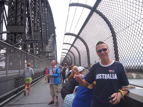 Australia Day, wir hatten einen guten Platz auf der Harbour Bridge mit optimaler Sicht auf den Hafen