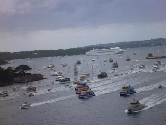 Unter anderem gab es ein Rennen der Fährschiffe