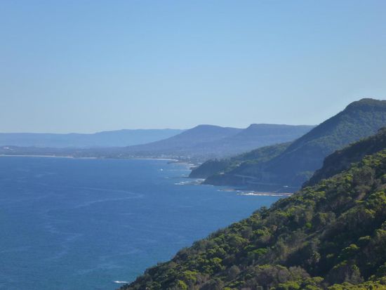 Vom Bald Hill am Stanwell Tops konnten wir schon unsere weitere Reiseroute in Augenschein nehmen