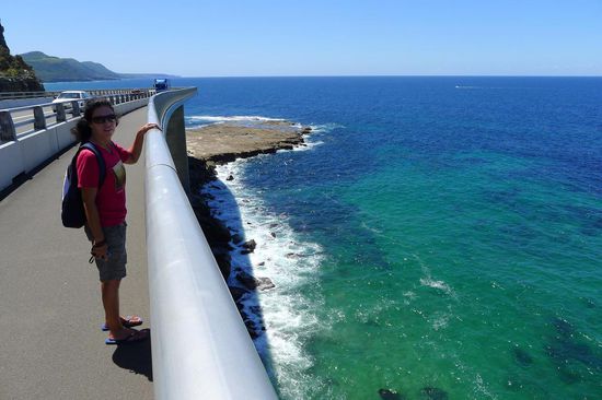 Die Sea Cliff Bridge haben wir zuerst zu Fuss überquert,